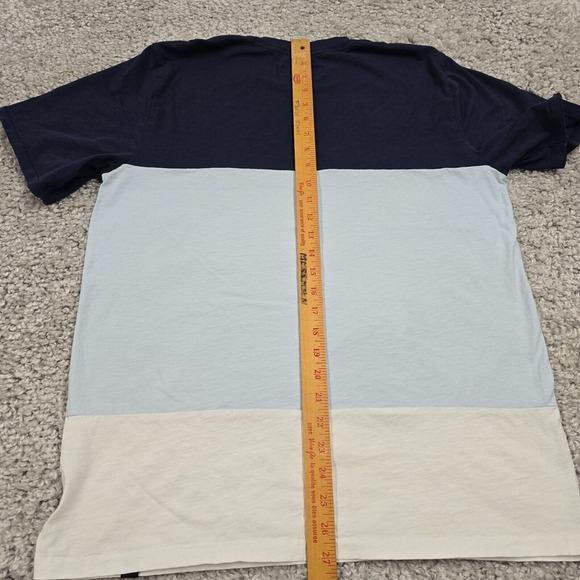 Rag and Bone Shirt Mens Medium Blue Colorblock Short Sleeve Pullover‎ Cotton - Picture 9 of 10